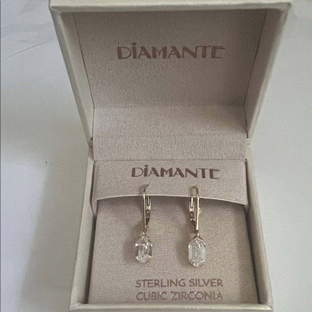 Gold and Silver CZ Earrings super sparkly!